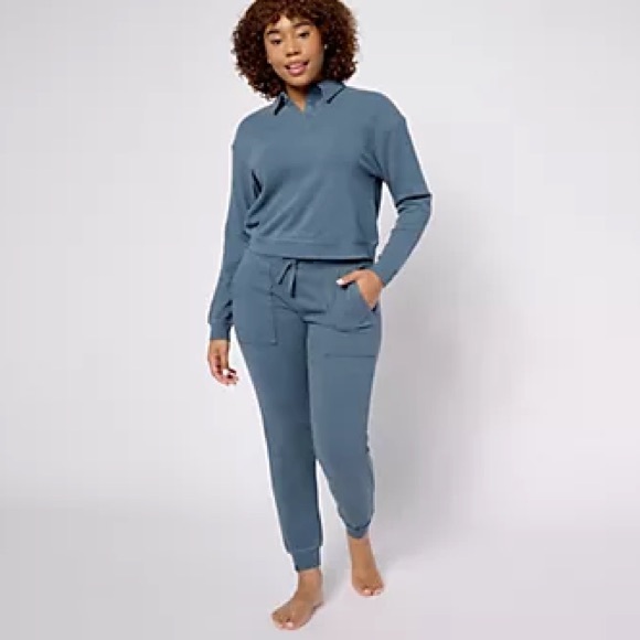 Barefoot Dream’s Malibu Collection Brushed Fleece Top and Pant Set NWT size 1X - Picture 1 of 7